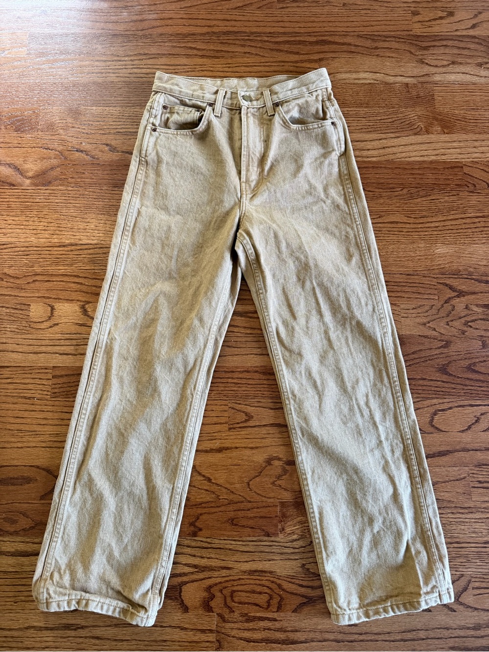 B SIDES Tan Straight Leg Jeans 26